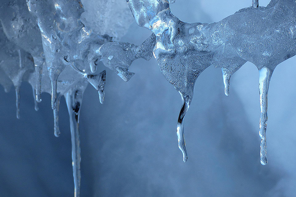 Eiswürfel von Nahem