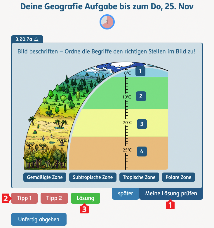 Ein Aufgabenbeispiel in Geographie