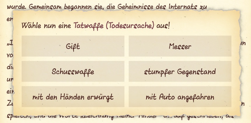 Screenshot vom KI-Krimi